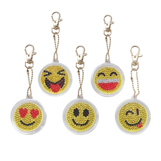 Emoticon bag diamond painting keychain DIY