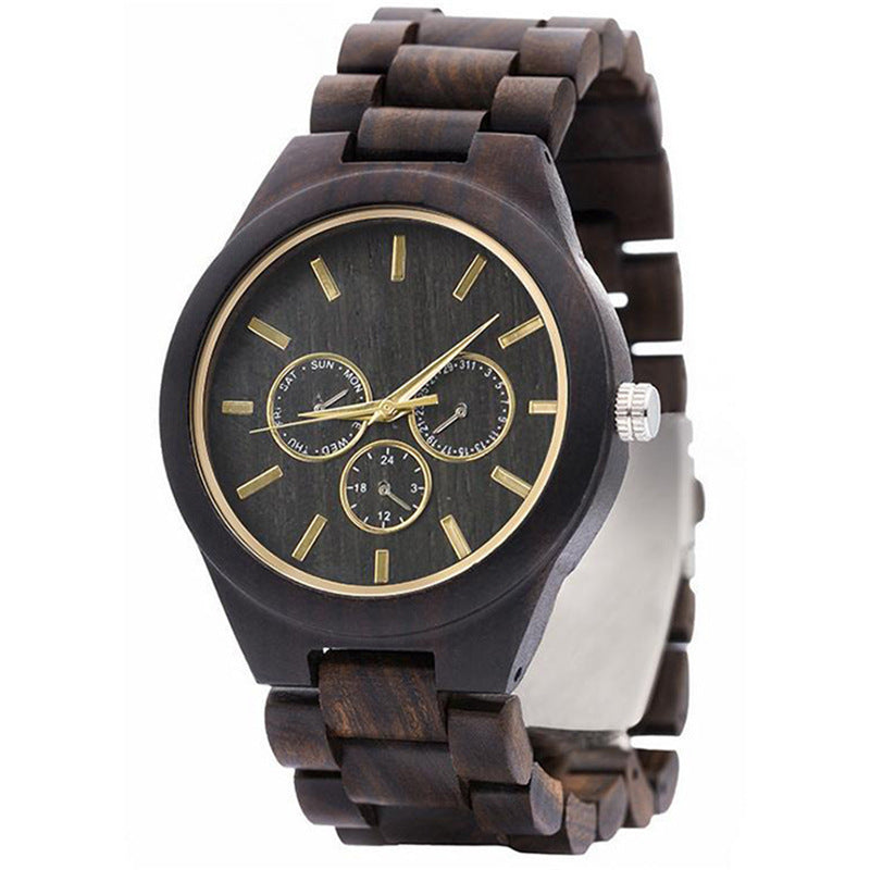 Fashion simple watch All wood walnut quartz watch