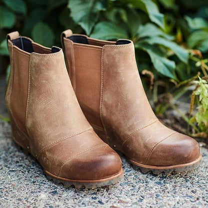 Europe and America Wedge heel Martin boots
