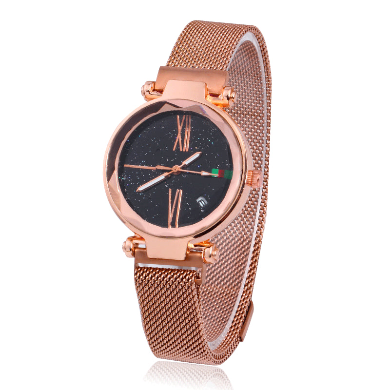 2021 cross-border explosion models Milan magnets starry sky calendar magnet watch fashion Europe and the United States with a quartz watch