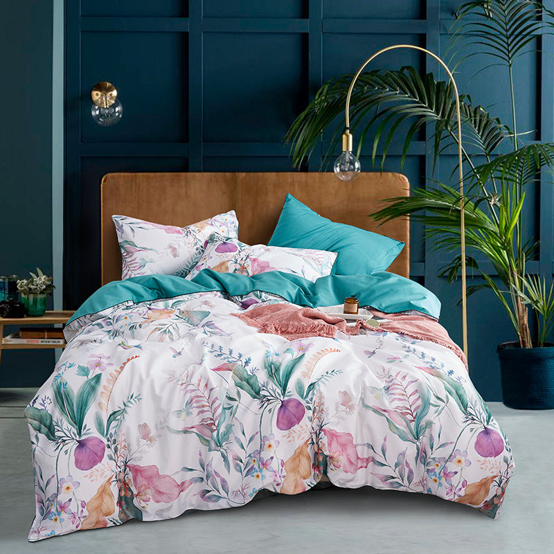 60s long-staple cotton plant four-piece set