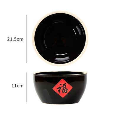 Chicken Ceramic Container Tableware Hot Pot Seasoning Basin