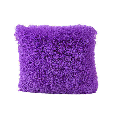 Living Room Bedroom Sea Velvet Solid Color Cushion Cover