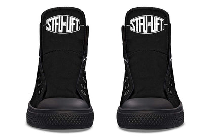 Men's And Women's Fashion Color Printing High-top Canvas Shoes