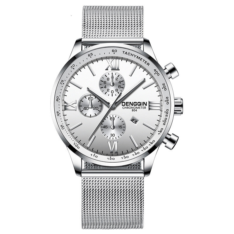 Mesh belt quartz men's watch