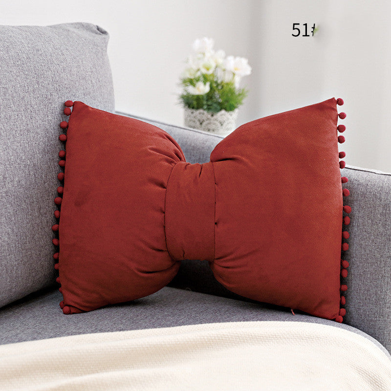 Bow Knot Holds Pillow Lovely Princess Cushion For Leaning On