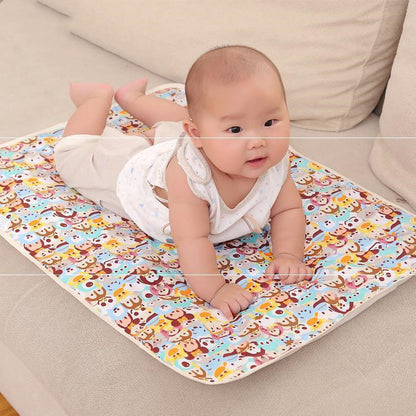 Cotton Baby Changing Mat, Waterproof Baby Bed Changing Mat