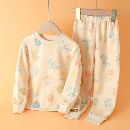 Jongens Nachtkleding Kostuums Cartoon Afdrukken Lange Mouw T-shirt Tops Met Broek Peuter Baby Kid Pyjama Kleding