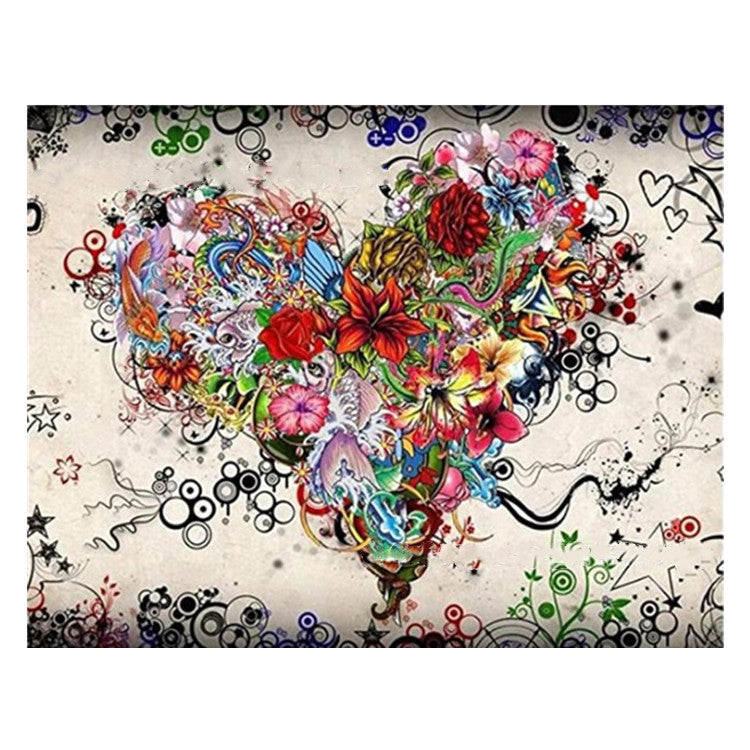DIY Creative Peach Heart Diamond Embroidery