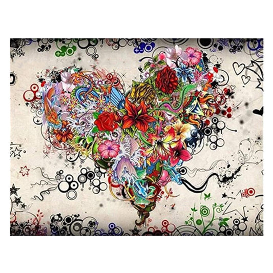 DIY Creative Peach Heart Diamond Embroidery