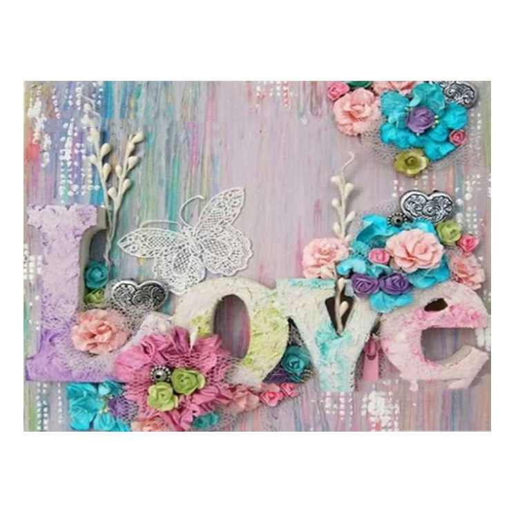 DIY Creative Peach Heart Diamond Embroidery