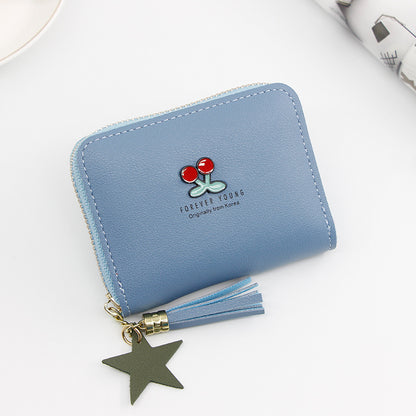 Ladies Short Cartoon Cute Little Flower Clutch