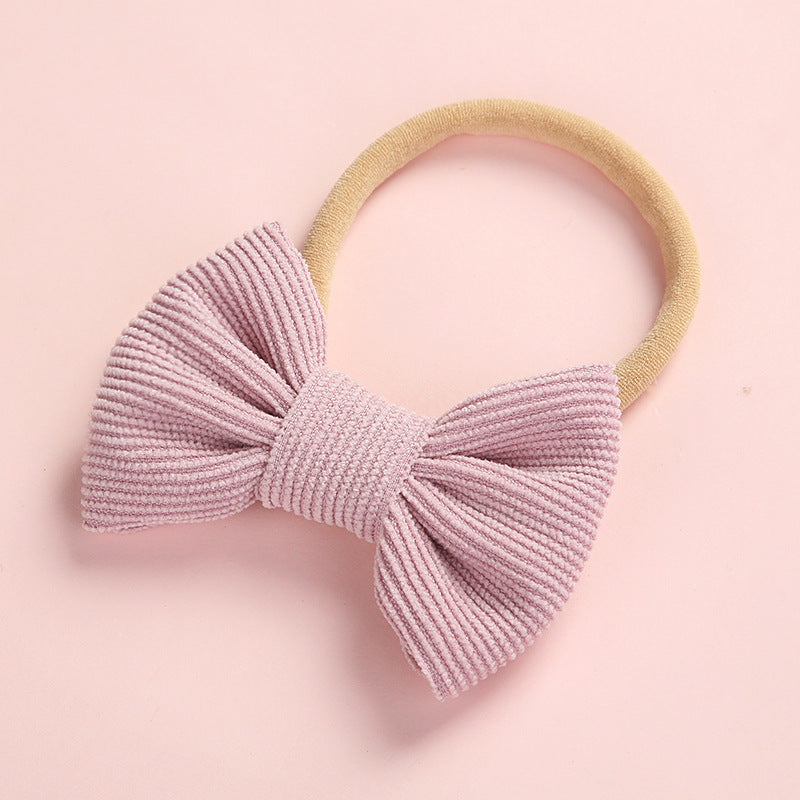 Cute Multicolor Corduroy Bow Baby Headband