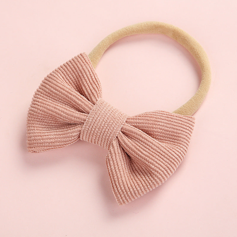 Cute Multicolor Corduroy Bow Baby Headband