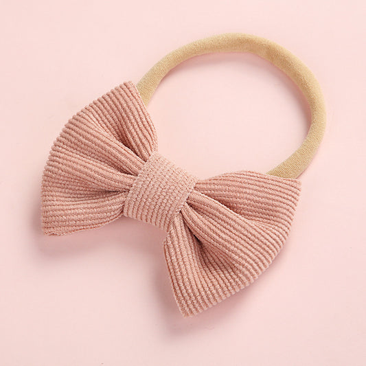 Cute Multicolor Corduroy Bow Baby Headband