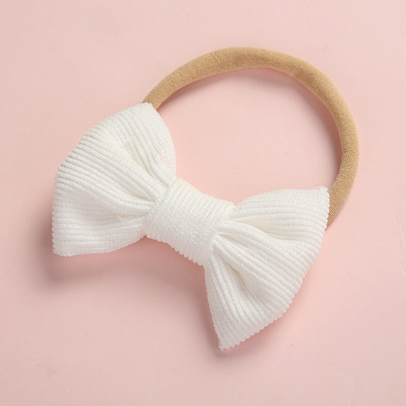 Cute Multicolor Corduroy Bow Baby Headband