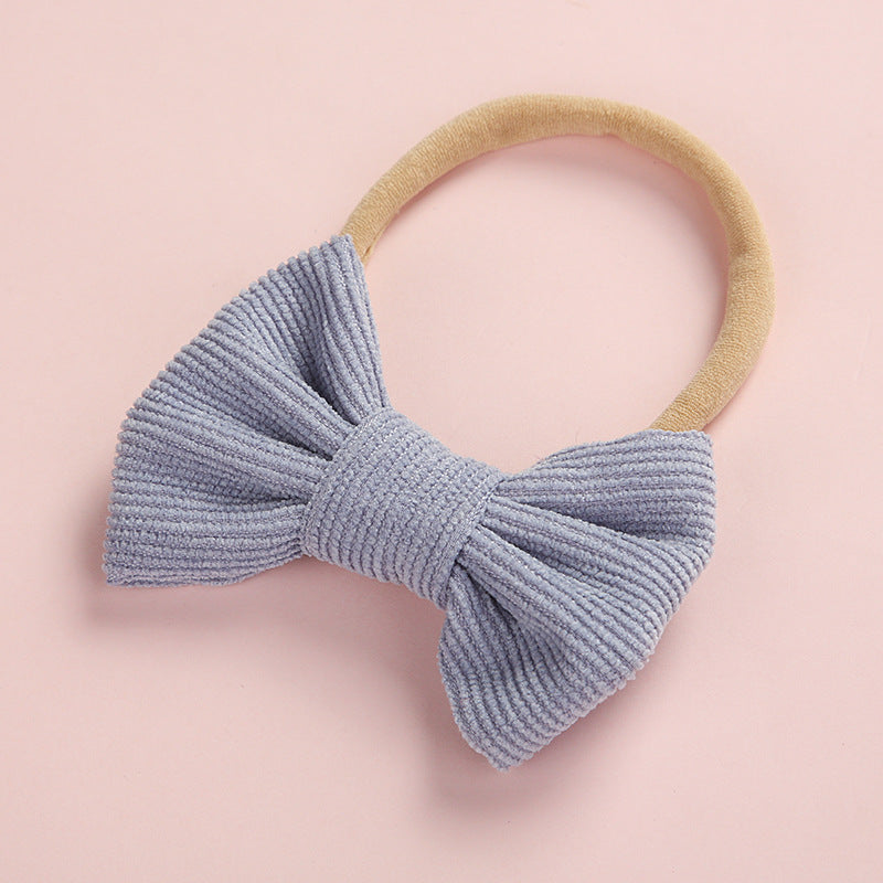 Cute Multicolor Corduroy Bow Baby Headband
