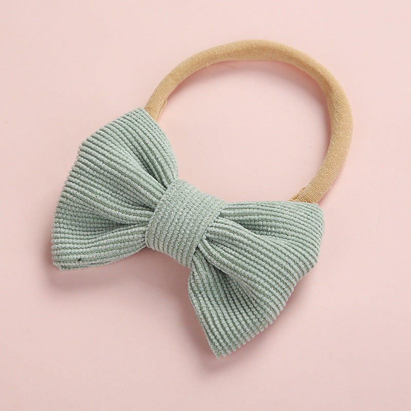 Cute Multicolor Corduroy Bow Baby Headband