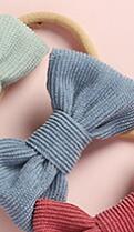 Cute Multicolor Corduroy Bow Baby Headband