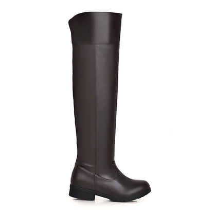 Stretch Over The Knee Boots Women's Thick Heel Long Boots