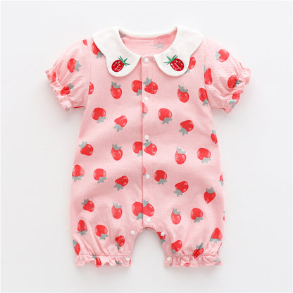 Baby One-piece Clothes Summer Thin Boy Baby Romper Pure Cotton