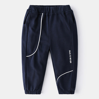 Western Style Pants Spring Solid Color Children's Single Pants