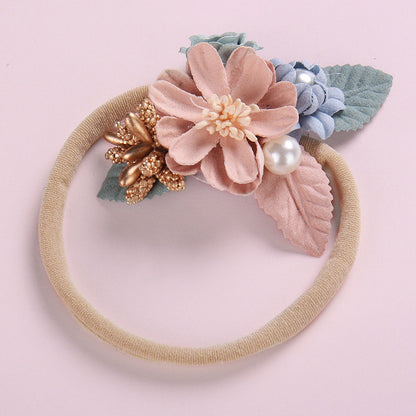 Children's Handmade Splicing Pearl Flower Headdress