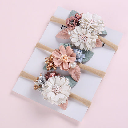 Children's Handmade Splicing Pearl Flower Headdress