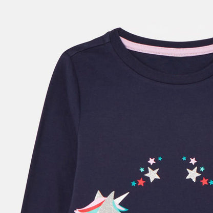 Knitted Long Sleeve Children's T-shirt Round Neck Cartoon T-shirt
