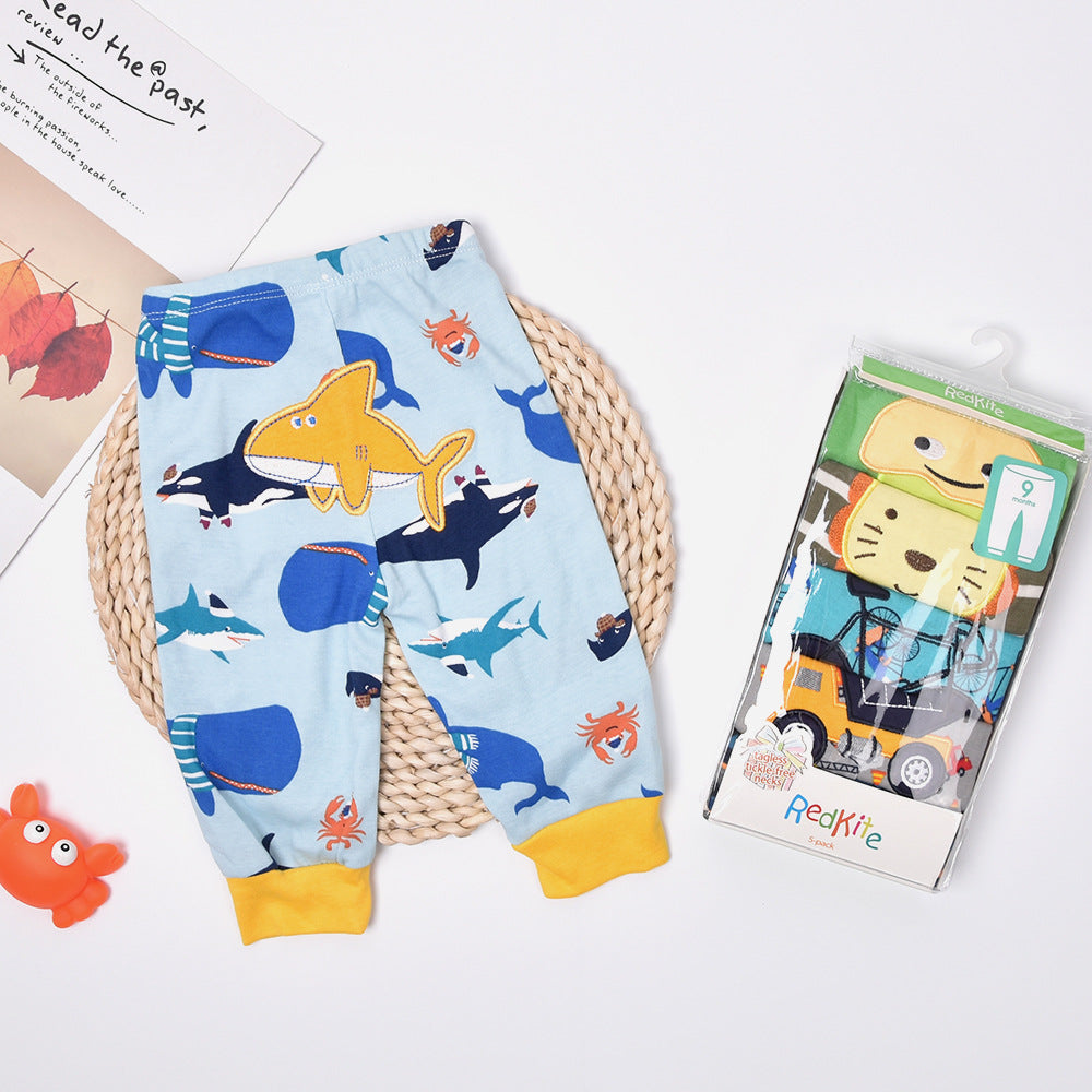 Baby Cartoon Embroidered Big Butt Pants