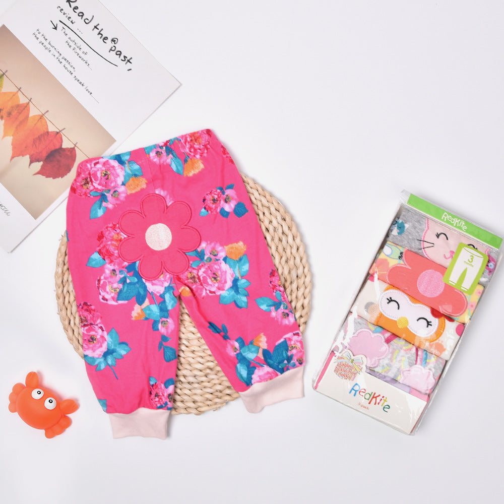 Baby Cartoon Embroidered Big Butt Pants