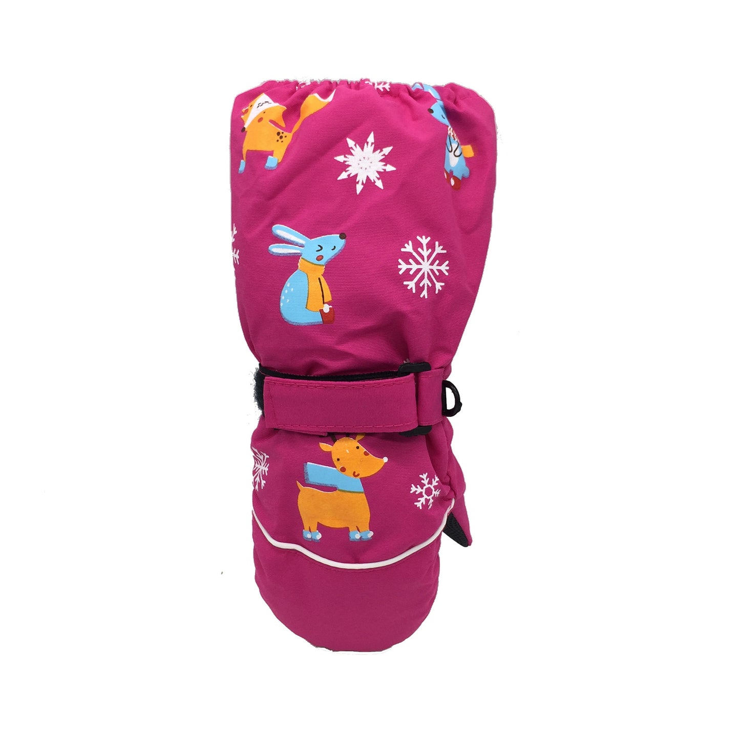 Children's Winter New Printed Deer Rabbit Cartoon Thickened Ski Gloves