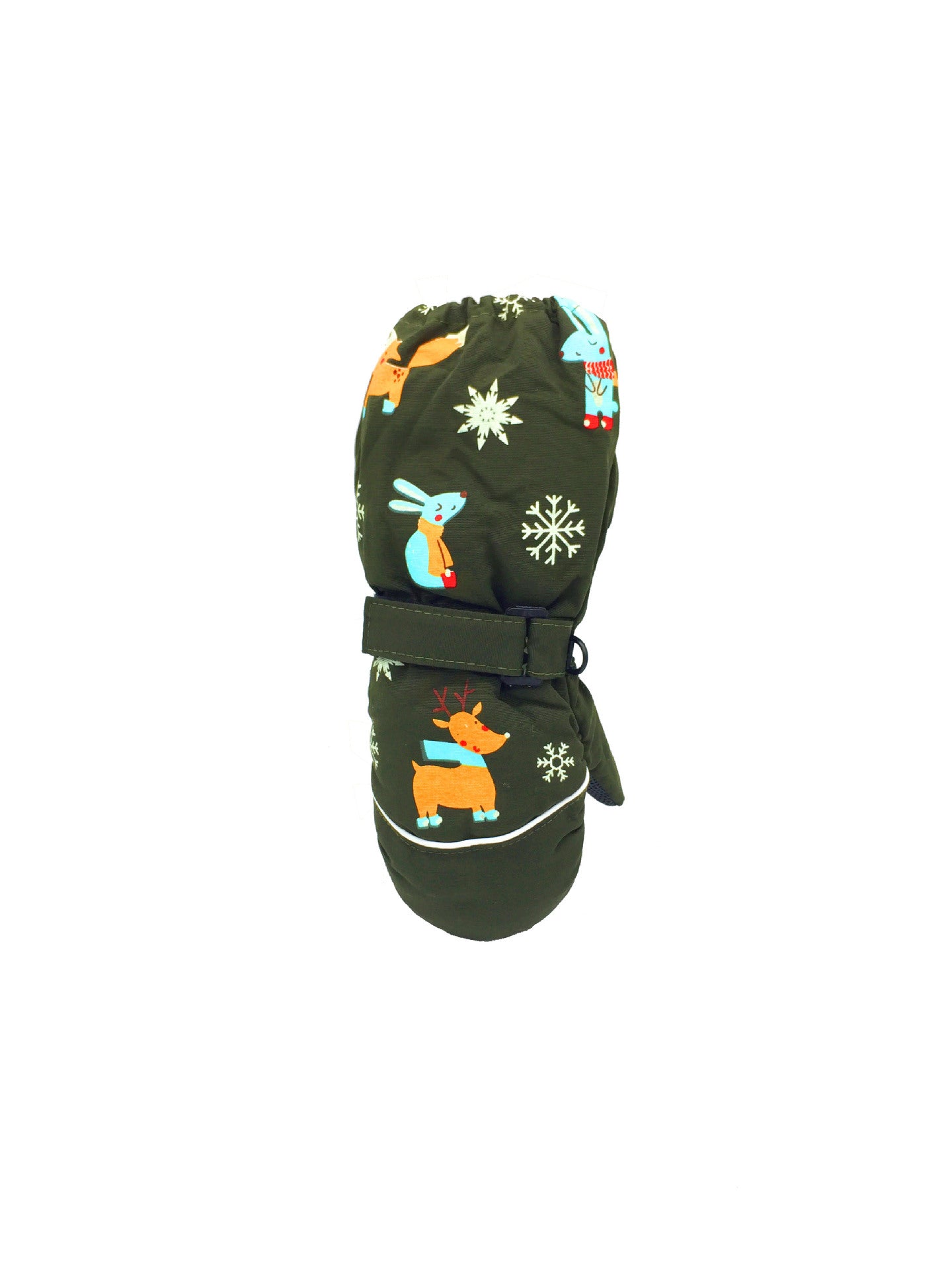Children's Winter New Printed Deer Rabbit Cartoon Thickened Ski Gloves