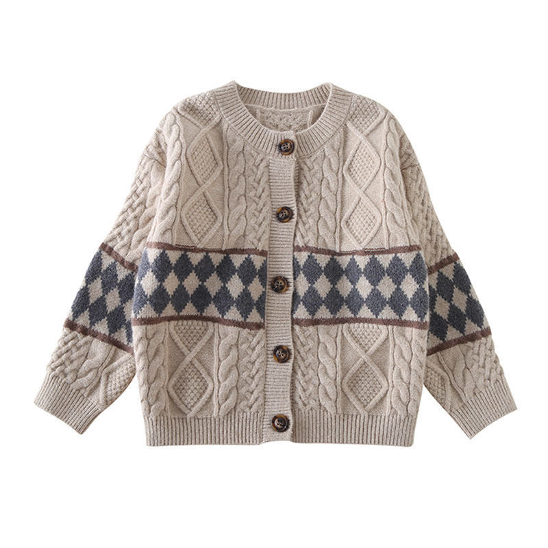 Casual Children's Autumn Knitted Cardigan