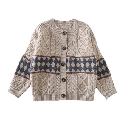 Casual Children's Autumn Knitted Cardigan