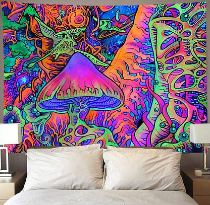 Creative Map Printed Tapestry Beach Towel Sitting Blanket
