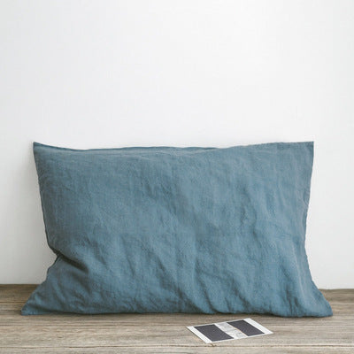 Cotton And Linen Solid Color Retro Adult Pillowcase