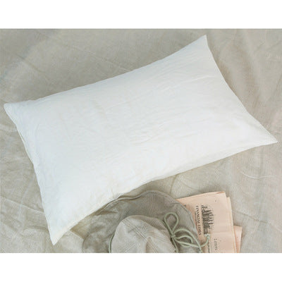 Cotton And Linen Solid Color Retro Adult Pillowcase