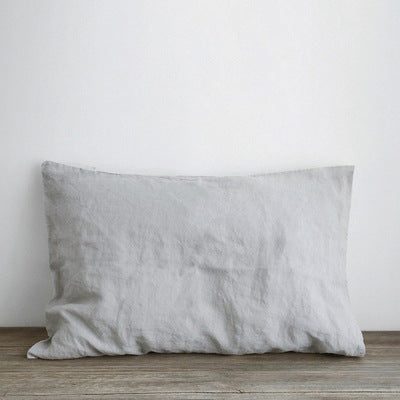 Cotton And Linen Solid Color Retro Adult Pillowcase