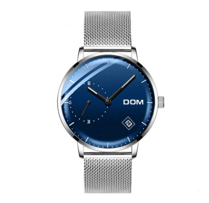 Men's simple quartz watch belt calendar anti-independent second hand sports men's watch