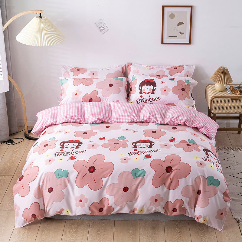 New Style Aloe Cotton Print Small Fresh Four-Piece Suit