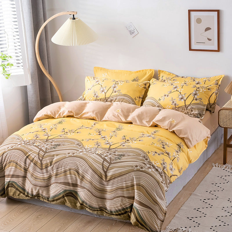 New Style Aloe Cotton Print Small Fresh Four-Piece Suit