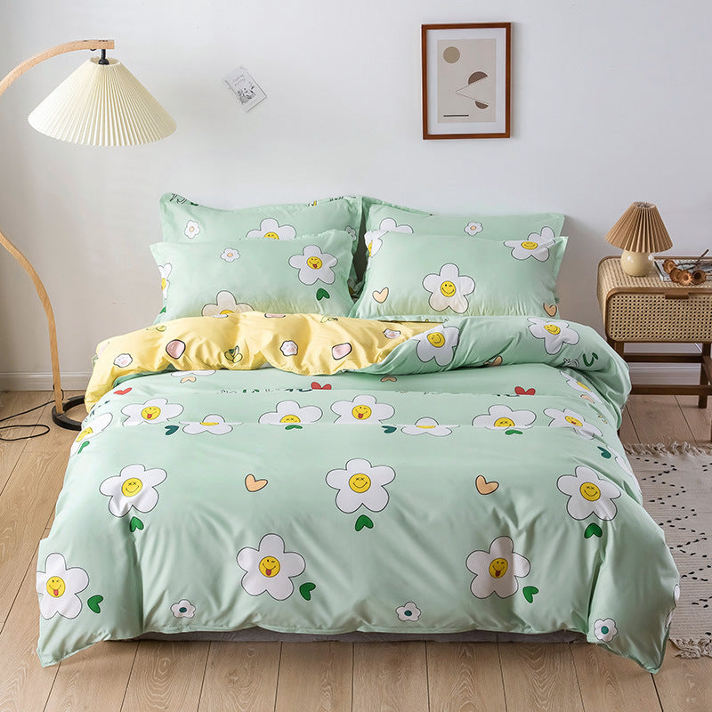 New Style Aloe Cotton Print Small Fresh Four-Piece Suit