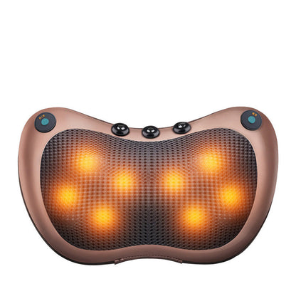 Dual-Key Car Cervical And Lumbar Massage Pillow Dual-Purpose Massager