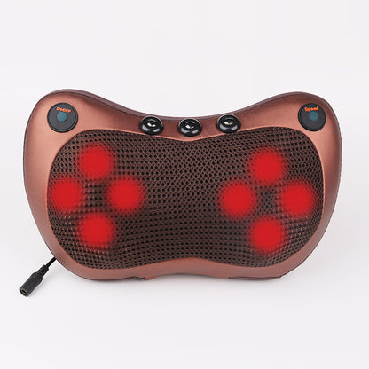 Dual-Key Car Cervical And Lumbar Massage Pillow Dual-Purpose Massager