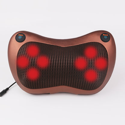 Dual-Key Car Cervical And Lumbar Massage Pillow Dual-Purpose Massager