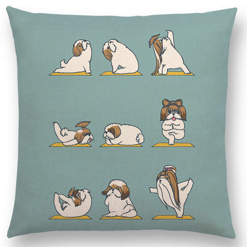 Dog animal printed pillow case