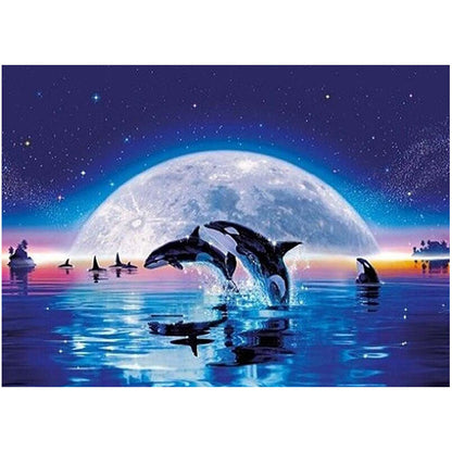 DIY Diamond Painting Rubik's Cube Round Diamond Landscape Conch Cross Stitch