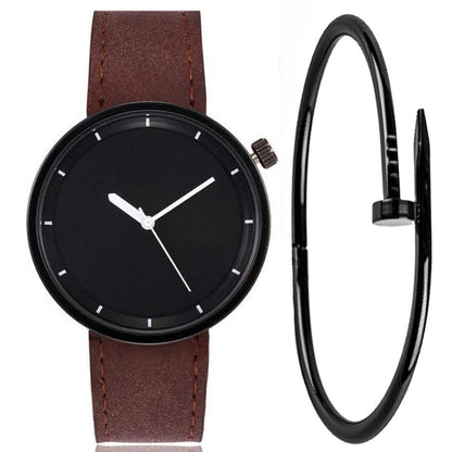 Retro Fashion Frosted Belt Simple Quartz Watch
