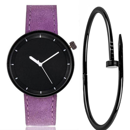 Retro Fashion Frosted Belt Simple Quartz Watch